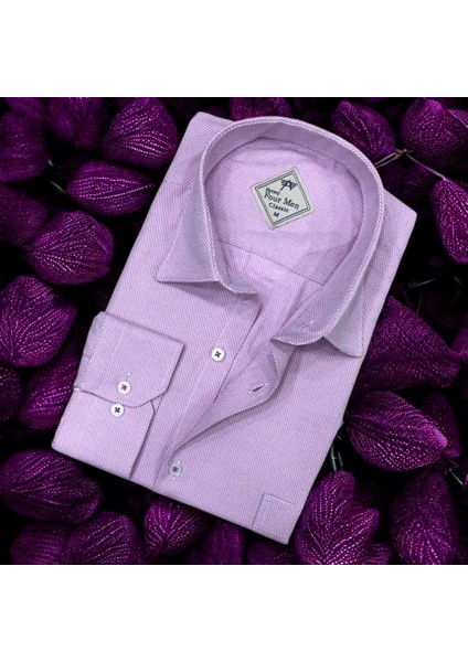 Kışlık Pamuklu Oxford Uzun Kollu Erkek Gömlek (Regular Kalıp)