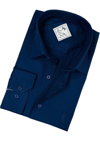 Kışlık Pamuklu Oxford Uzun Kollu Erkek Gömlek (Regular Kalıp) fiyatları