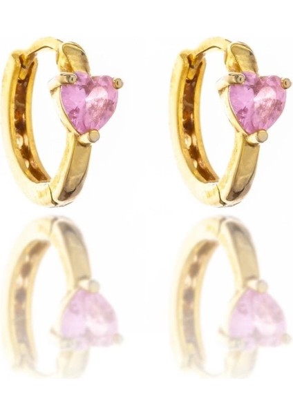 Pink Love Gümüş Küpe