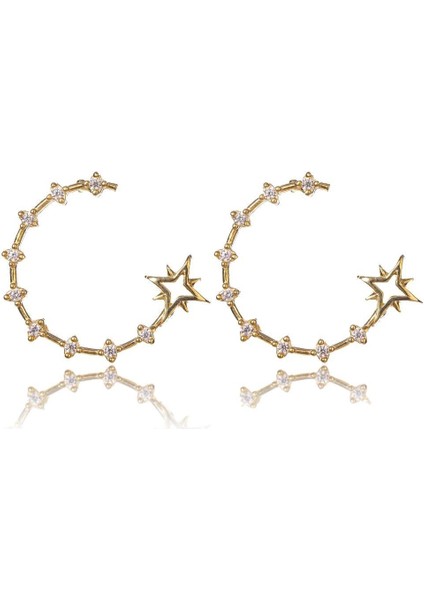 Galaksinin Yıldızı Gümüş Küpe