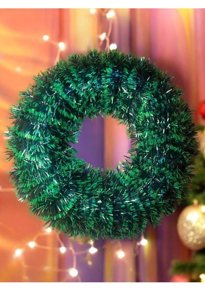 Yılbaşı Çelenk Kapı Süsü Kar Yeşil Renkli Boş Çember Kapı Süsü Yılbaşı Kapı Çelengi indirimleri