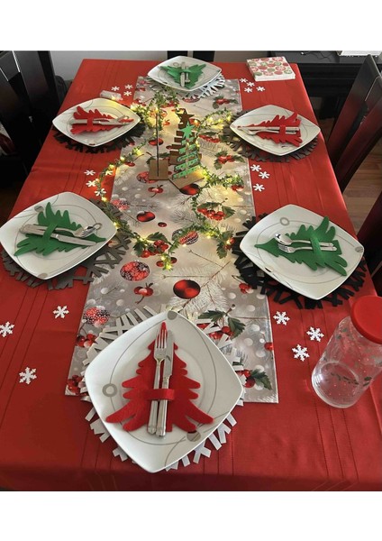 Masa Üzeri Yılbaşı Kar Taneleri Simli Eva 20'li Paket fiyatları