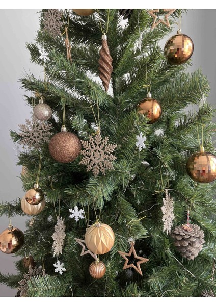 Masa Üzeri Yılbaşı Kar Taneleri Simli Eva 20'li Paket modelleri