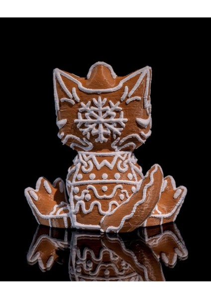 Yılbaşı Süsü Ejderha Yılbaşı Süsü Zencefilli Kurabiye Ejderha 8cm