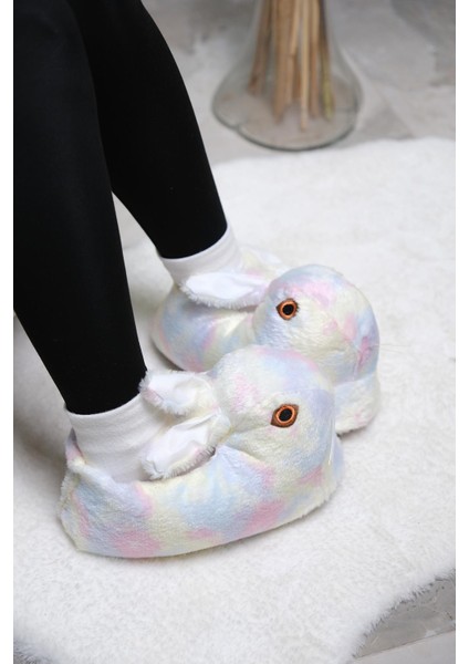 Earna Tavşan Model Şişme Peluş Kadın Panduf modelleri