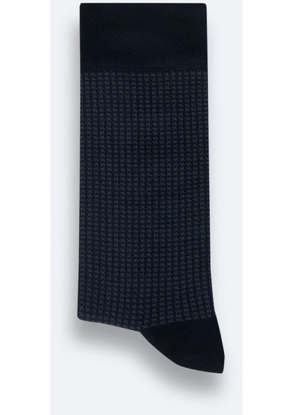 Erkek Antrasit Desenli Bambu Soket Çorap A42Y8514