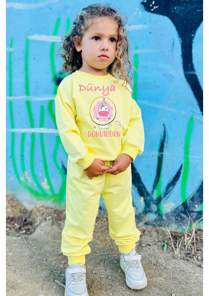 Isme Özel Pamuklu Mevsimlik Donutcorn Takım