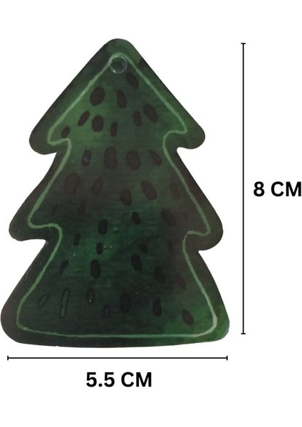 Yılbaşı Çam Ağacı Tasarımlı Hediye Etiketi Delikli Yeniyıl Paketleme Kartı 50 Adet 5 5 x 8 cm fiyatları