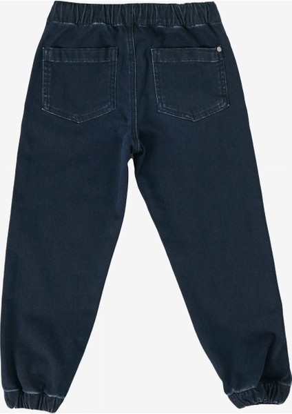 Regular Fit Normal Kesim Normal Bel Dar Paça Mavi Çocuk Jogger Pantolon