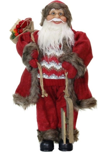 Yılbaşı Noel Baba Figür 30CM Kızaklı modelleri