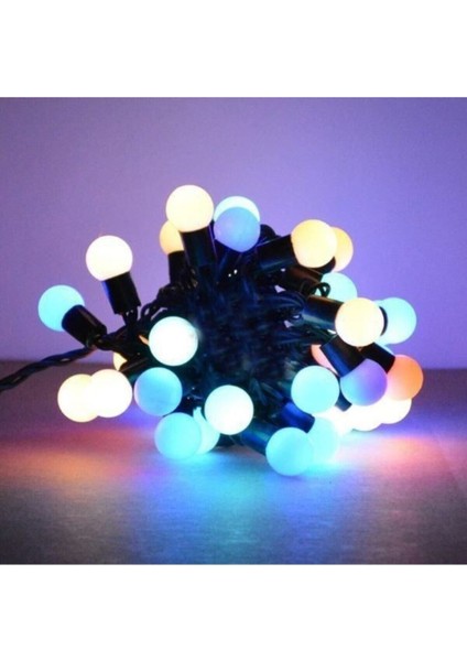 5mt Rgb 50 LED Fişli Noel Parti Yılbaşı Ağaç Dekoratif Aydınlatma Lambası Animasyonlu Süsleme