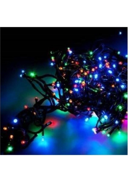 10MT Rgb 100 LED Fişli Noel Parti Yılbaşı Ağaç Dekoratif Aydınlatma Lambası Animasyonlu Süsleme