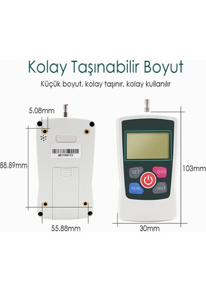 Amf-50 Dijital İtme Çekme Kuvveti Ölçer 50 Newton