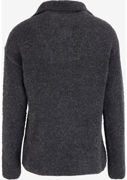 Antrasit Melanj Kadın Fermuarlı Yaka Basic Fit Melanj KAZAKD4WL-KZK3450 fiyatları