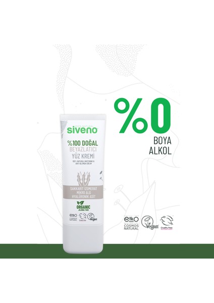 %100 Doğal Yüz Kremi Beyazlatıcı Aydınlatıcı Canlandırıcı etkili 30 ml