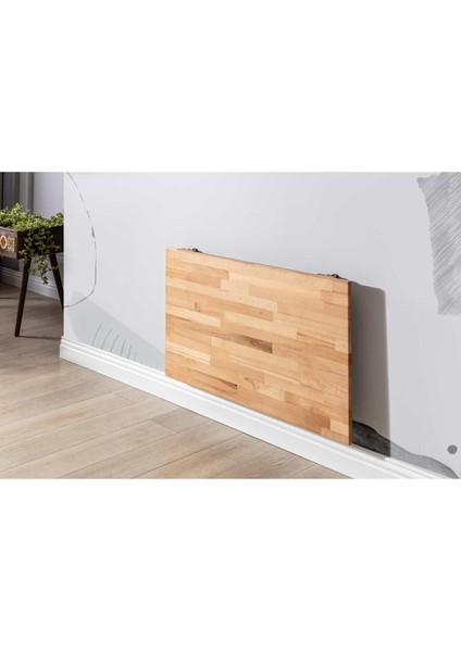 El Yapımı Doğal Kayın-Duvara Monte Katlanır Masa Mutfak Balkon Masası Laptop Çalışma MASASI40 x 80 indirimleri