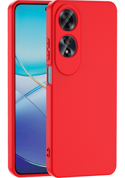 Oppo A60 Kılıf Kadife Dolgulu Şık Candy Lansman Silikon Kapak