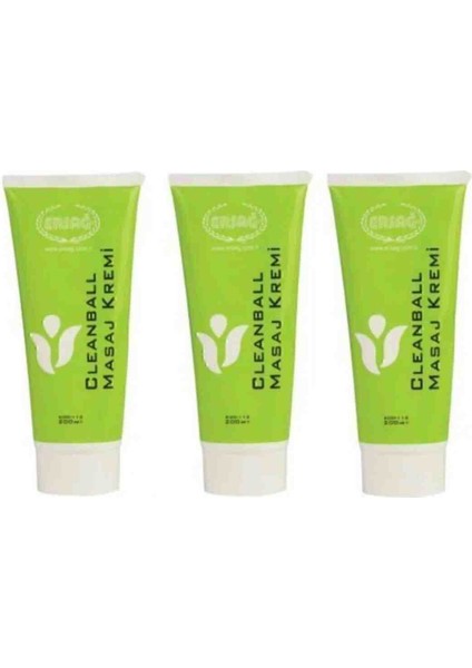 Clean Ball Masaj Kremi 200 ml (3 Adet)