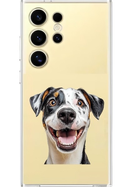 Samsung Galaxy S23 Ultra Uyumlu Sevimli Köpek Desenli Silikon Kılıf