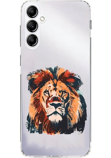 Samsung Galaxy A54 Uyumlu Asil Aslan Gücü Desenli Silikon Kılıf