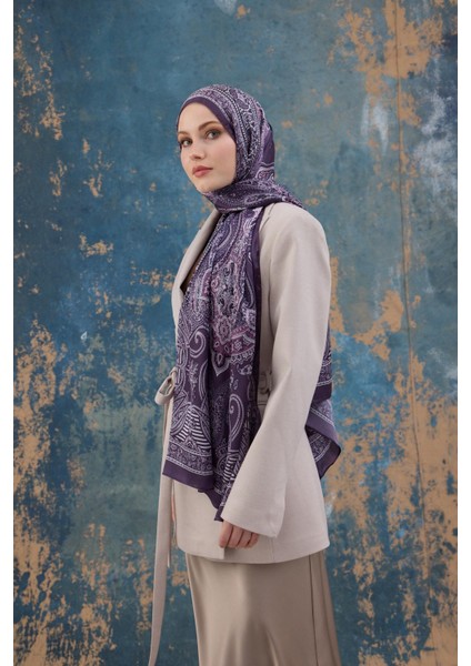 Mor Hint Vual Şal - 5008-02