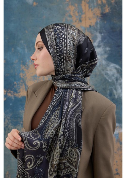 Siyah Taş Hint Vual Şal - 5008-08 fiyatları