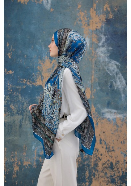 Indigo Hint Vual Şal - 5007-03 fiyatları