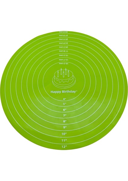 Silikon Hamur Açma Matı Kaydırmaz Yuvarlak 30CM
