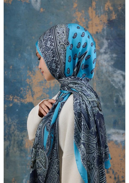 Mavi Hint Vual Şal - 5008-01 modelleri