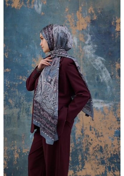 Gri Hint Vual Şal - 5007-11 modelleri