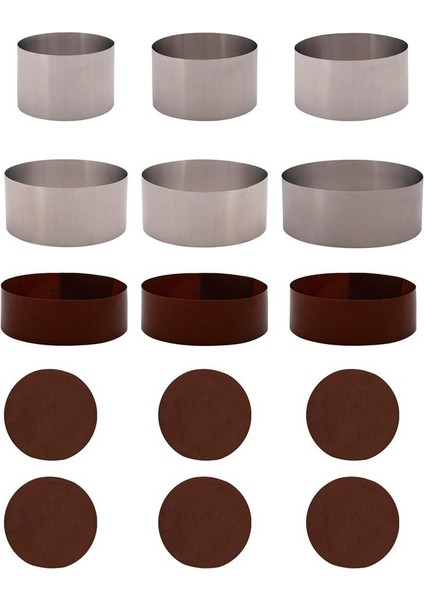 Yuvarlak Pasta Çemberi Seti (Yükseklik 10 Cm)