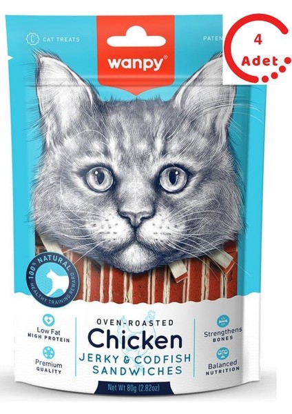 Oven Roasted Tavuklu Morina Balikli Kedi Ödülü 80 gr x 4 Adet