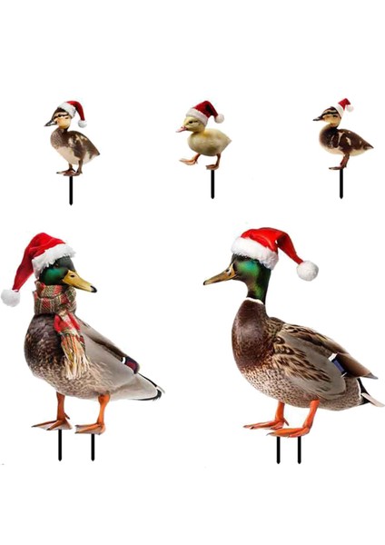 5x Noel Ö Heykelleri Kazıkları Dekoratif Figürler, Gerçekçi A (Yurt Dışından) modelleri