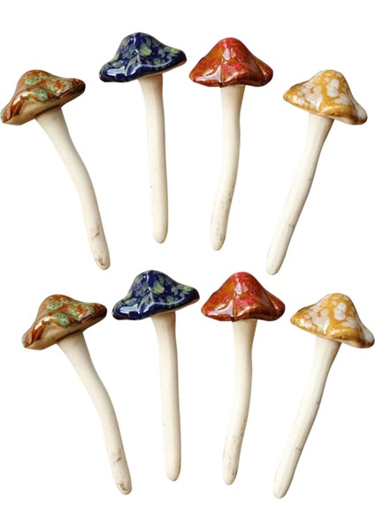 Minyatür Peri Kazık Dekoru, Seramik Malzemeleri Çiçek Iları Ev Dekorasyonu Açı (8'li Set) (Yurt Dışından)