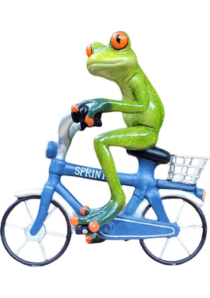 Heykelcik Reçine Kurbağa Heykeli Model Dekoratif (Yurt Dışından)