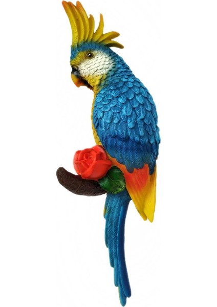 Reçine Papağş Heykelcik Heykel Süsleme Patio Askı Kancası Mavi (Yurt Dışından) indirimleri