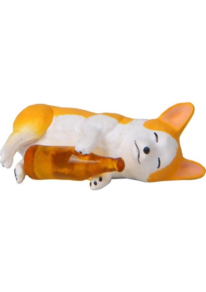 Mini Corgi Huskie Figürleri Mikro Peri Dekorasyonları Sarı Şişe Corgi (Yurt Dışından)