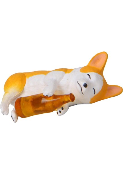 Mini Corgi Huskie Figürleri Mikro Peri Dekorasyonları Sarı Şişe Corgi (Yurt Dışından) modelleri