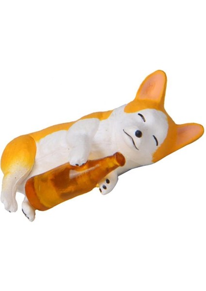 Mini Corgi Huskie Figürleri Mikro Peri Dekorasyonları Sarı Şişe Corgi (Yurt Dışından) fırsatları
