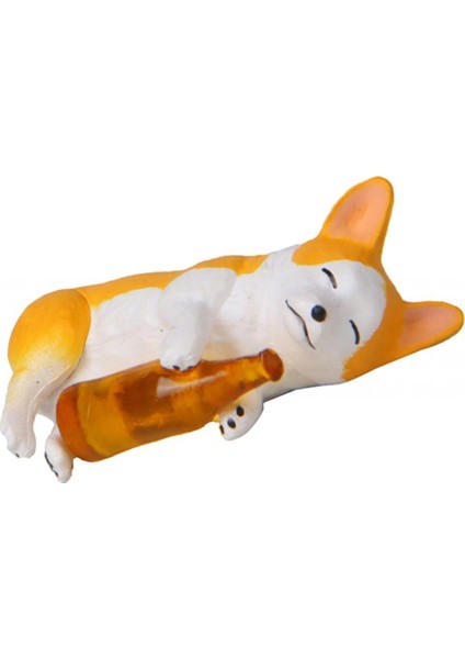 Mini Corgi Huskie Figürleri Mikro Peri Dekorasyonları Sarı Şişe Corgi (Yurt Dışından) indirimleri
