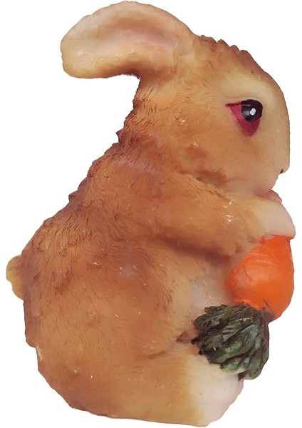 Heykelcik Heykeli Pasta Üstü Mini Tavşan Heykeli, Havuç Yiyor A-Havuç Yiyor (Yurt Dışından) modelleri