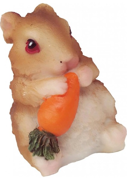 Heykelcik Heykeli Pasta Üstü Mini Tavşan Heykeli, Havuç Yiyor A-Havuç Yiyor (Yurt Dışından) fırsatları