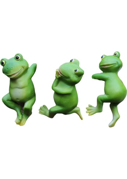 3 Kurbağa Figürleri Asılı Heykeli Icı Asılı I (Yurt Dışından)