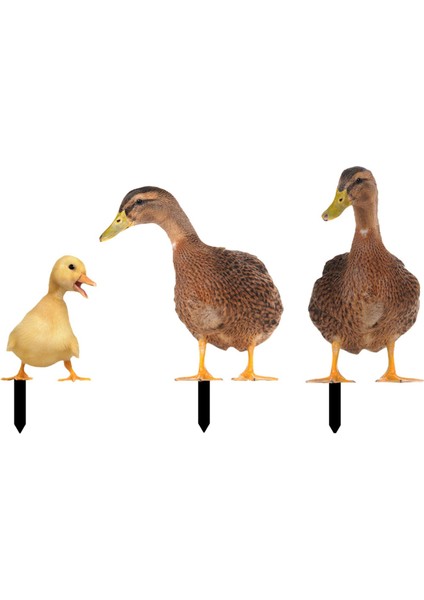 3x Ördek Heykeli Kazıkları Peri El I Heykeli Iş Figürleri Kazıklar (Yurt Dışından)