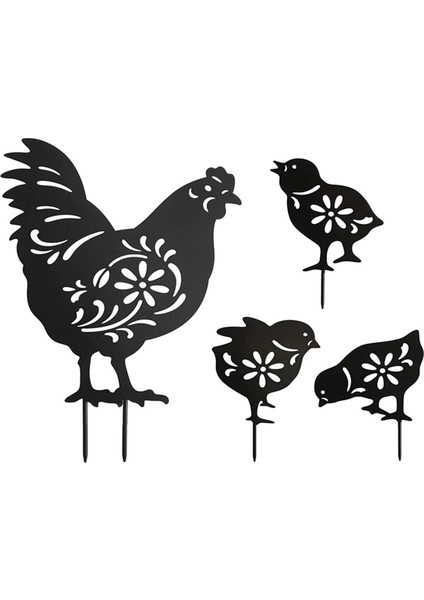 4 Heykeli Tavuk Heykeli Veranda Açık Avlu Için (Yurt Dışından) fiyatları