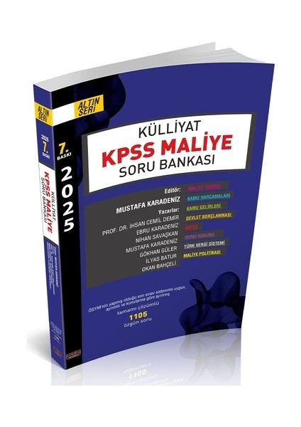 Külliyat Kpss Maliye Soru Bankası Savaş Yayınları 2025