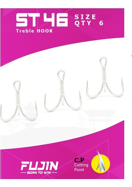 ST46 #3 Nickel Üçlü Maket Balik Ignesi