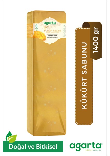 Doğal 1400 Gr El Yapımı Kükürt Sabun Blok