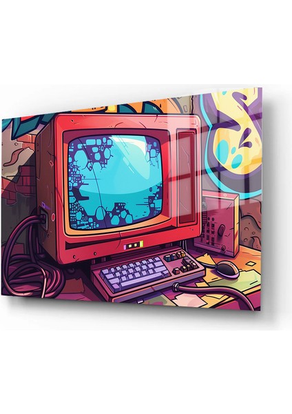Premium Glasses ^#sanatsal Yapayzeka, Creative Art, Pop Art Temalı Cam Tablo 146