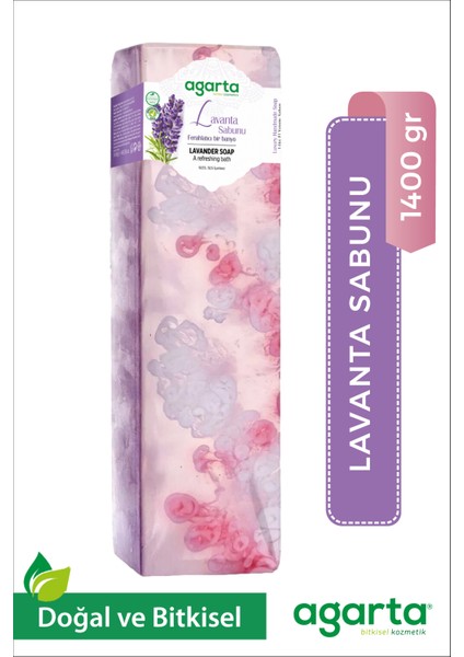 Doğal 1400 Gr El Yapımı Lavanta Sabun Blok